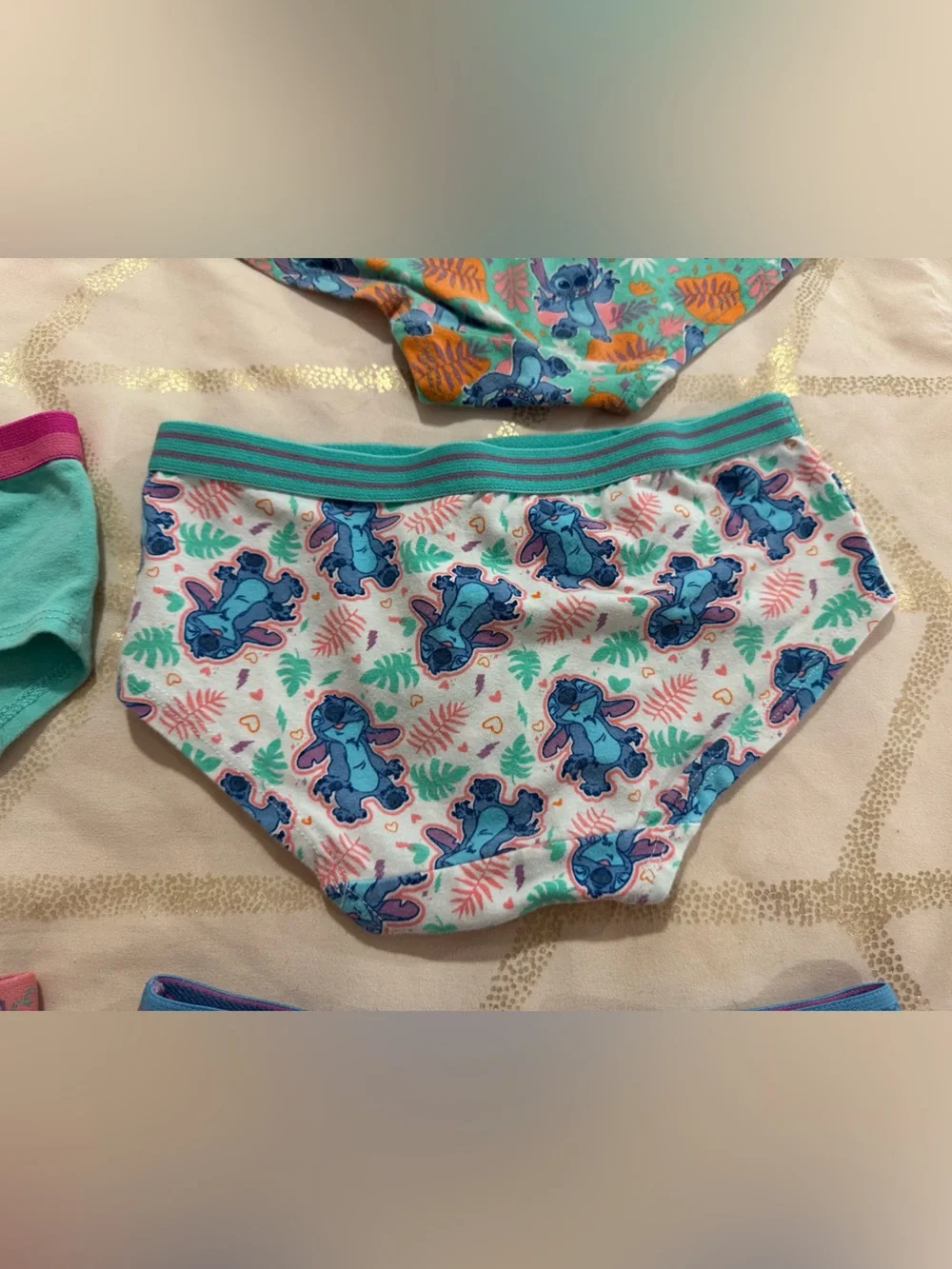 Lot of Squishmallows and Stitch girls size 8/large hipster underwear EUC - Picture 7 of 8